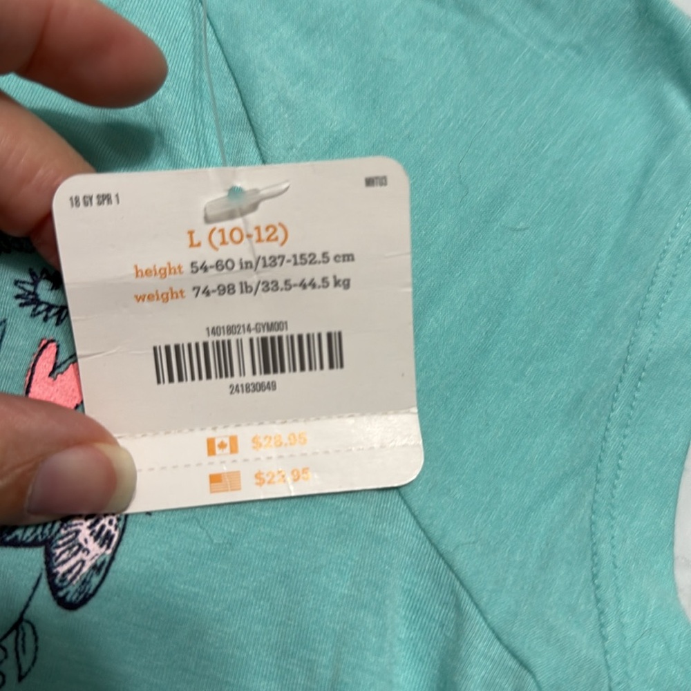 Gymboree Teal Heart Graphic Tee large 10/12 NWT - Picture 4 of 7